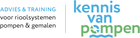 Logo kennis van pompen met tekst klein